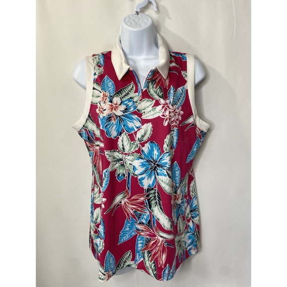 Tommy Bahama Tops - Tommy Bahama Golf Womens Shirt Size Large Tropical Summer Vacation Preppy Beach